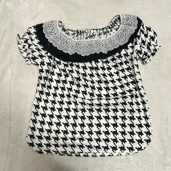 Houndstooth blouse handmade - Picture 1 of 1